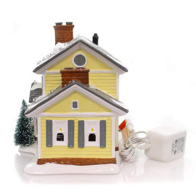 Ceramic Replica of The Griswolds' House from the side with cord and plug
