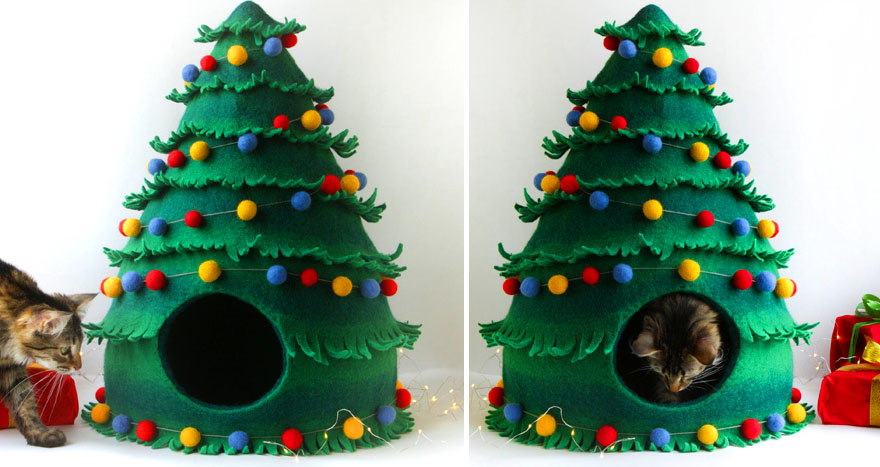 Christmas Tree cat Beds