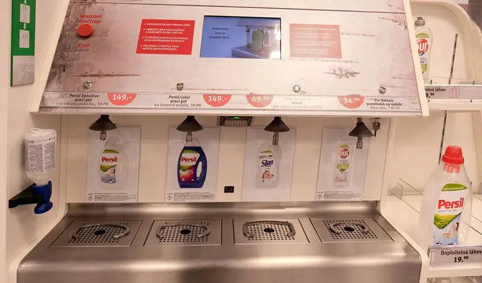 Cleaning Product Refilling Station in a Drugstore in Czech Republic 2