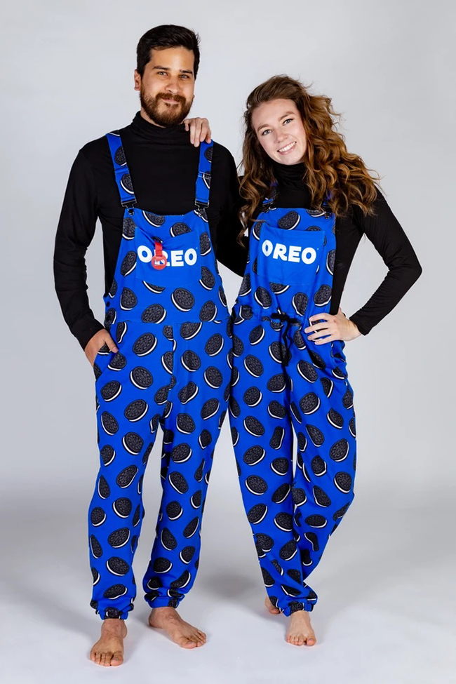 Couple in Oreo Pajama Overalls