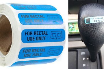 For rectal use only stickers