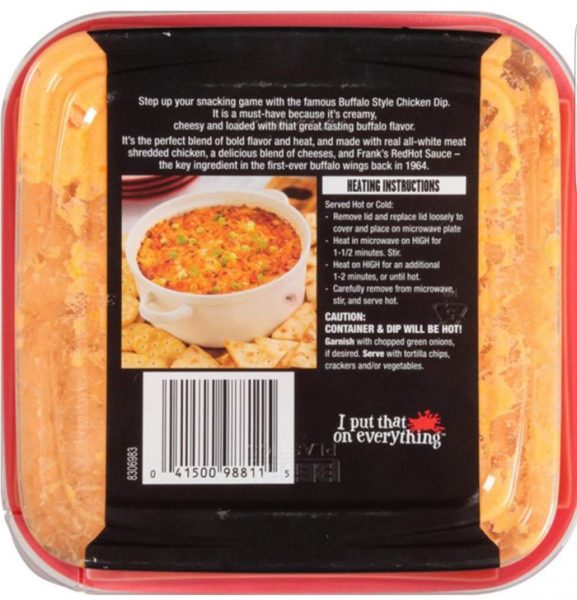 Frank's Redhot Have Released Huge Tubs Of BuffaloStyle Chicken Dip