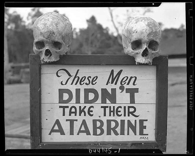 Funny Threatening Signs advertisement for an anti malaria medicine