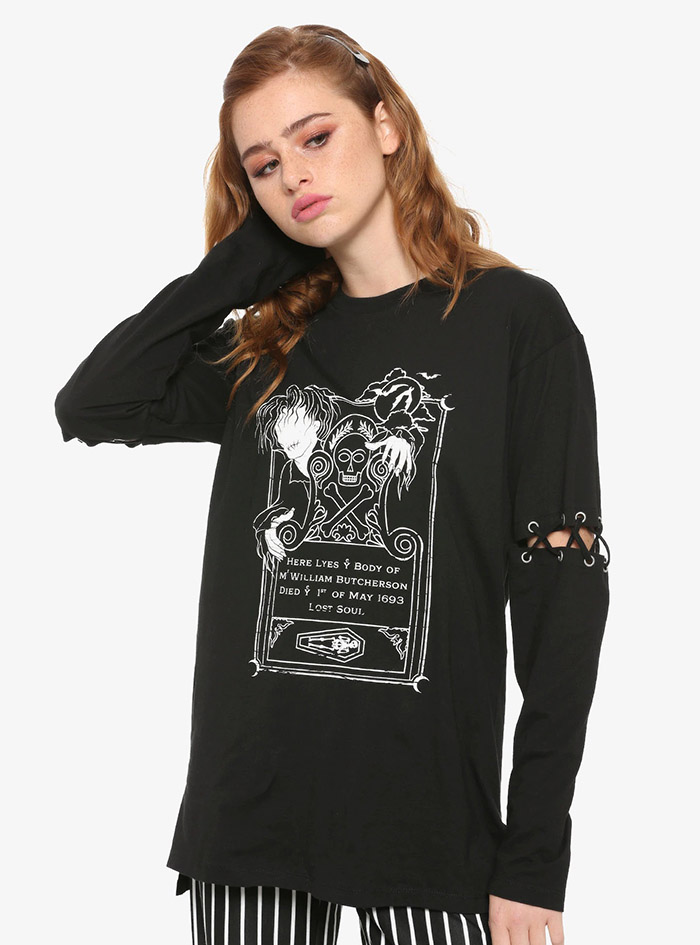 Hocus Pocus Clothing Collection Billy Glow-In-The-Dark Long-Sleeve Girls Shirt