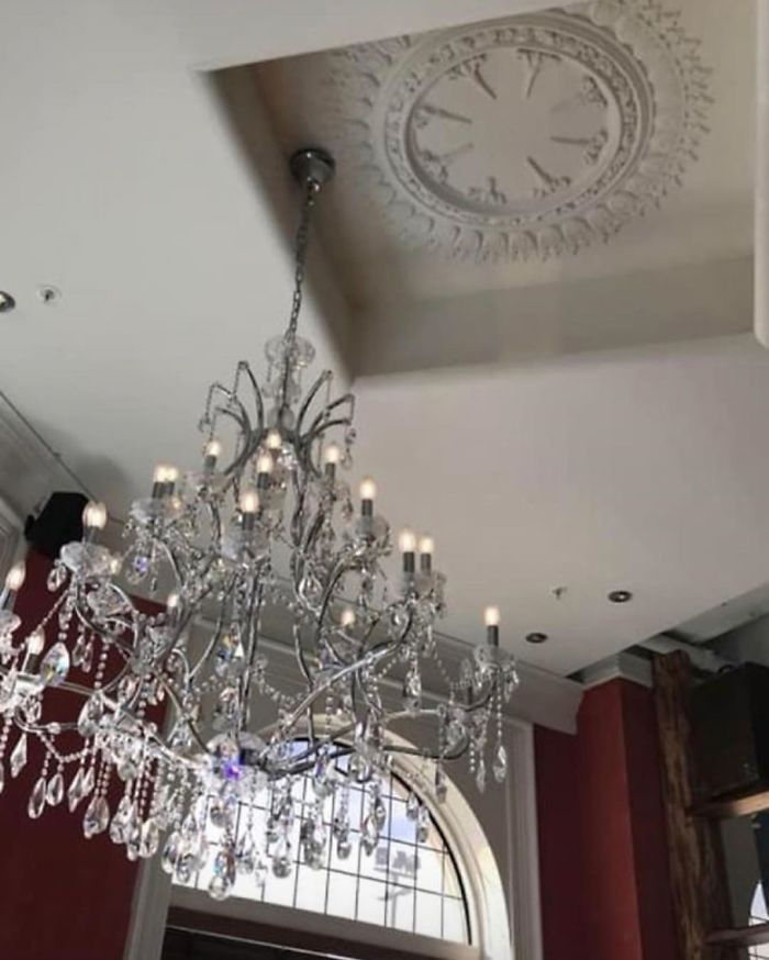 Improperly Installed Chandelier