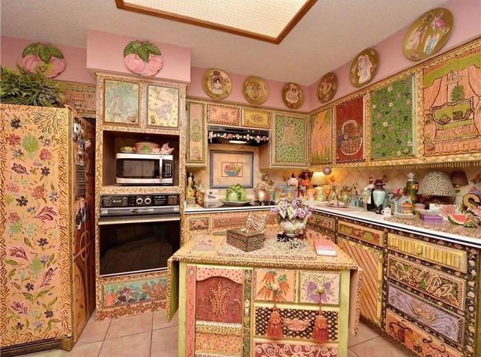 Kitchen with Decorative Paintings