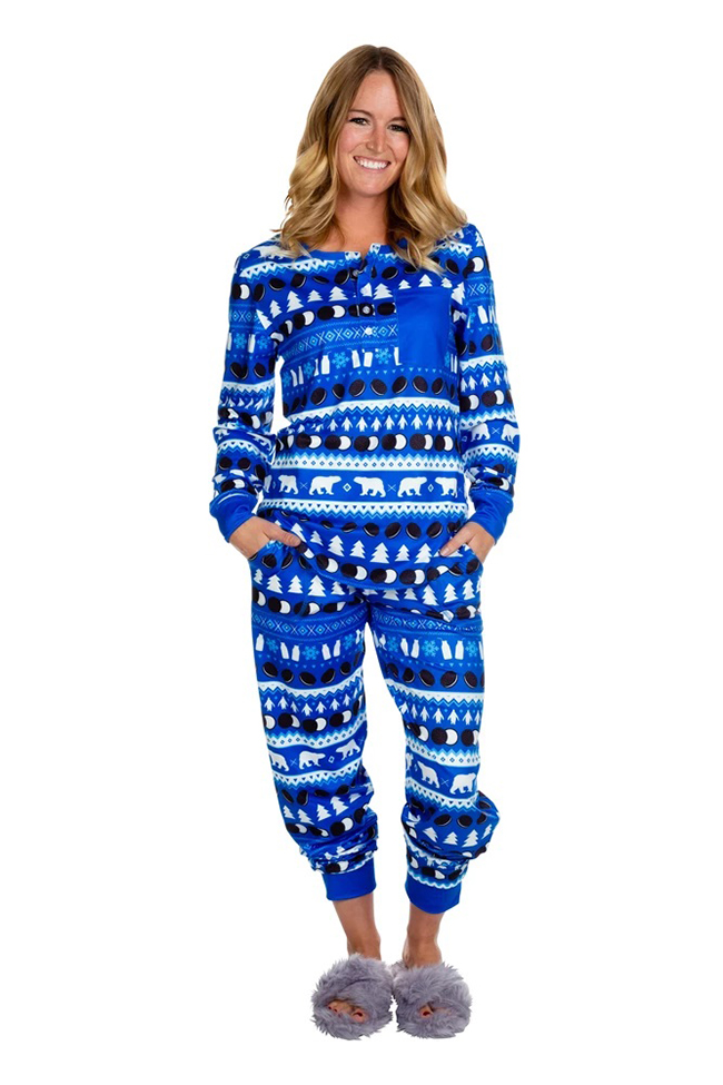 Lady in Oreo Christmas Pajama