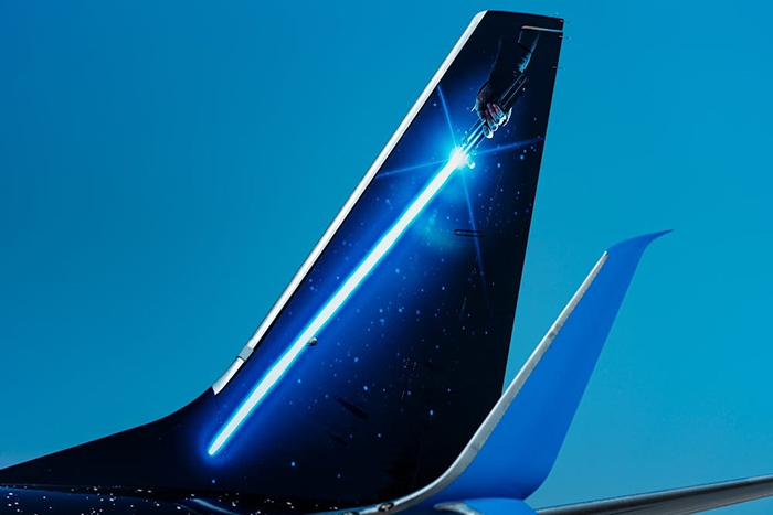 Lightsaber Tail Detail on Star Wars Plane