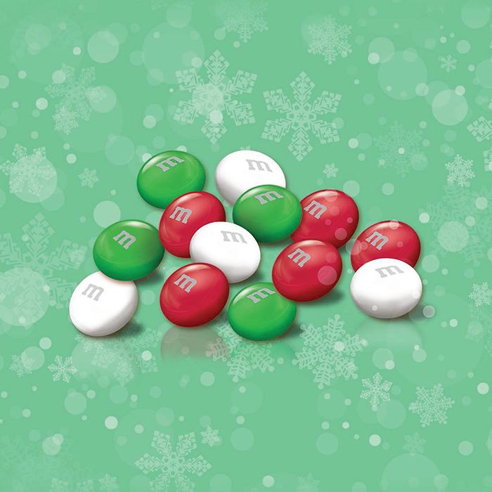 M&M's Holiday Mint Flavor Pieces Graphic Representation