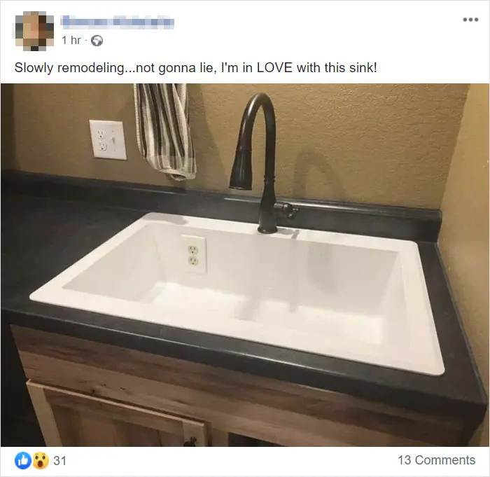 Sink with a Power Socket
