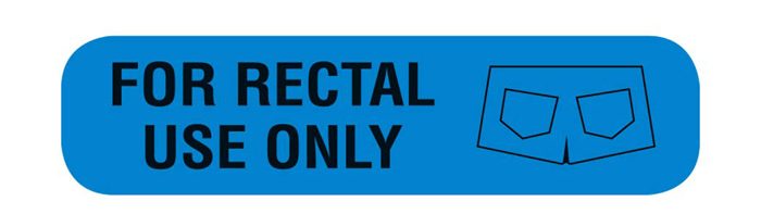 Hybsk For Rectal Use Only Stickers 1.5\" X .375\" Fluorescent Colors Prank Funny S