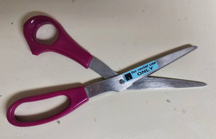 for rectal use only stickers scissors