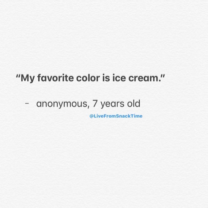 funny things kids say ice cream color