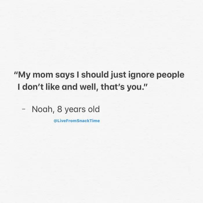 funny things kids say ignore people