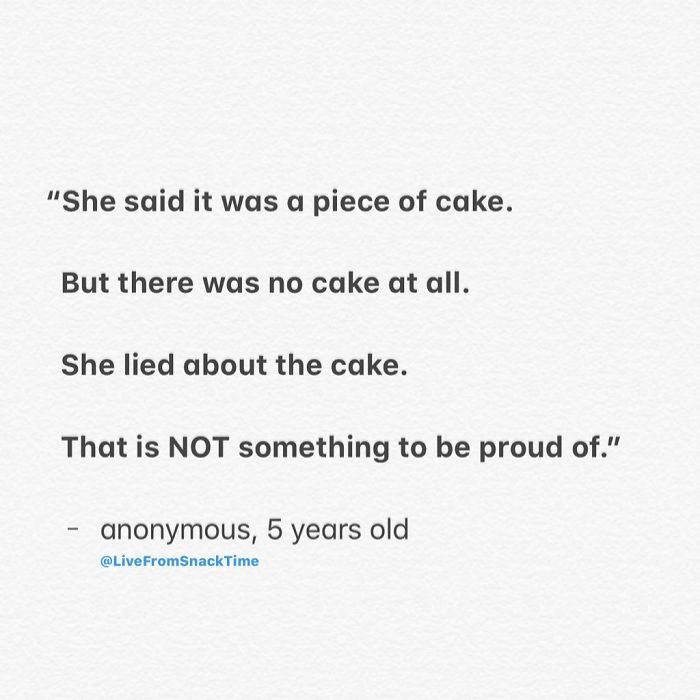 funny things kids say piece of cake