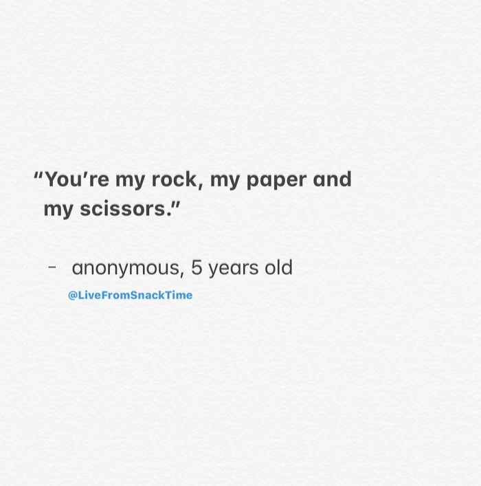 funny things kids say rock paper scissors