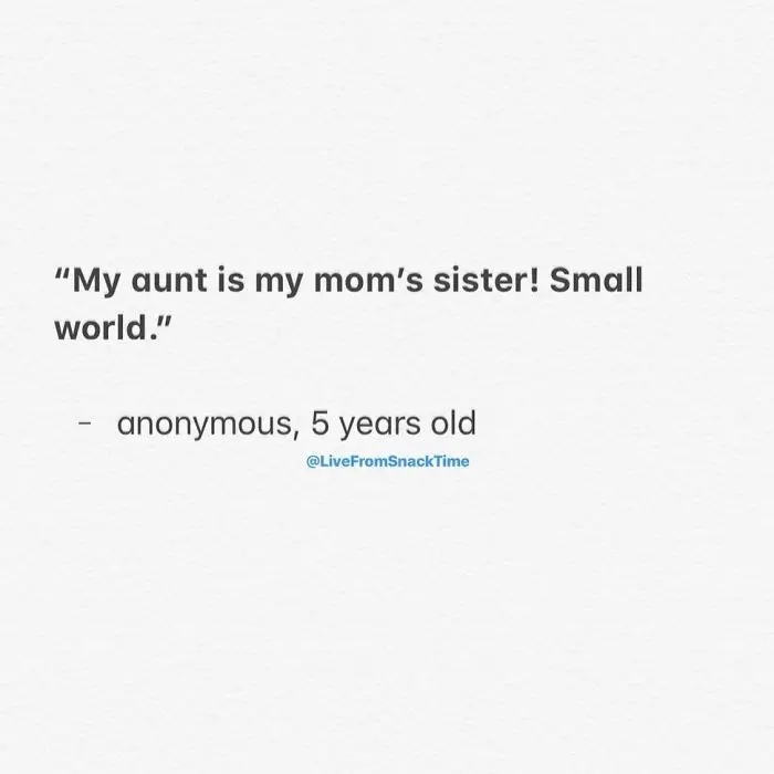 funny things kids say small world