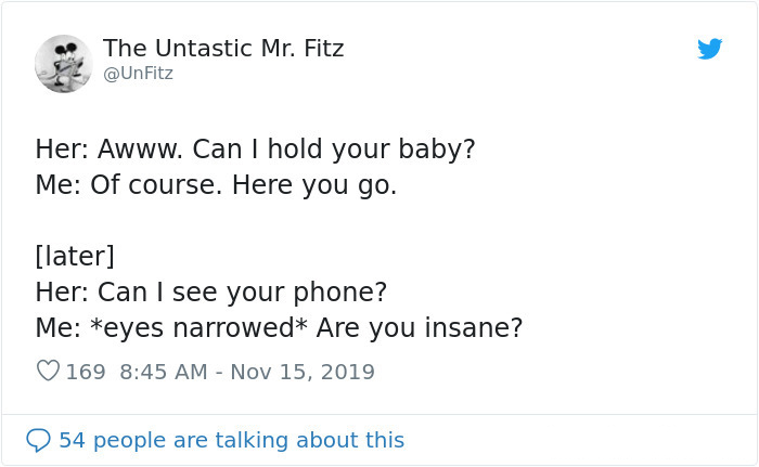 hilarious parent tweets hold my baby