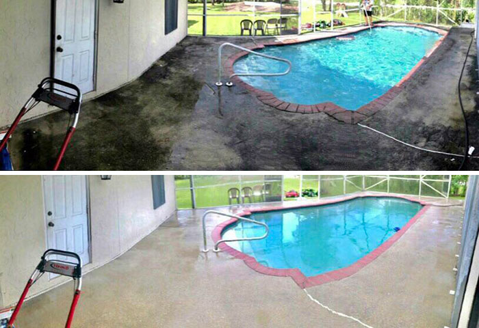 hydro-jet cleaner pool deck