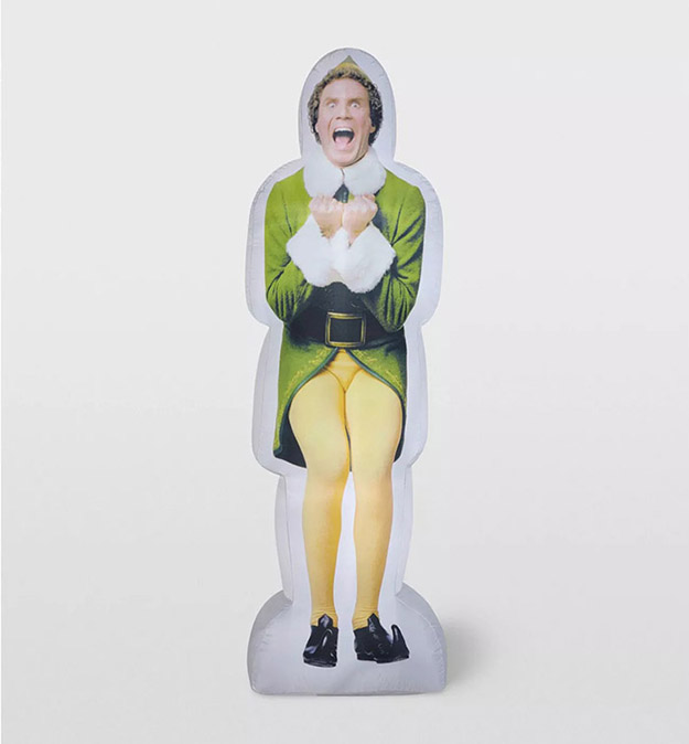 inflatable buddy the elf against white background