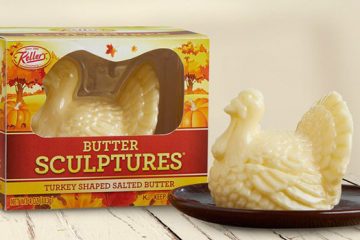 kellers creamery turkey-shaped butter sculpture