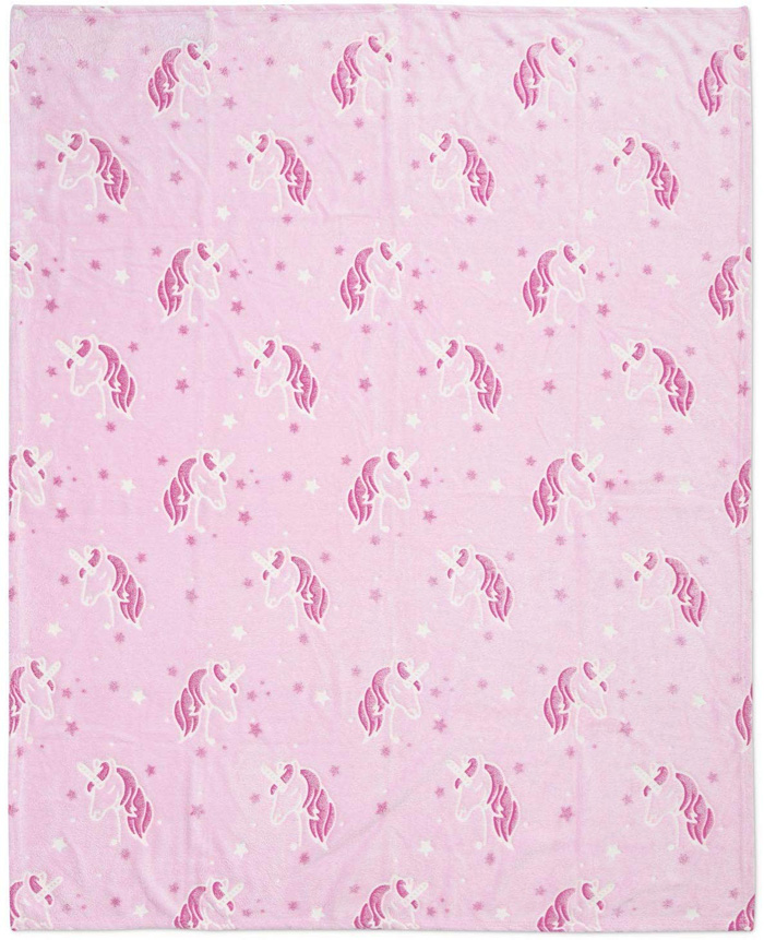 polyester fleece pink blanket