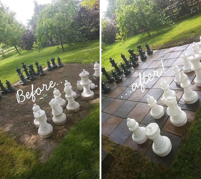 power washing transformations chessboard