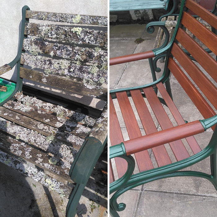 power washing transformations garden chairs