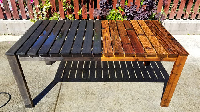 power washing transformations redwood table