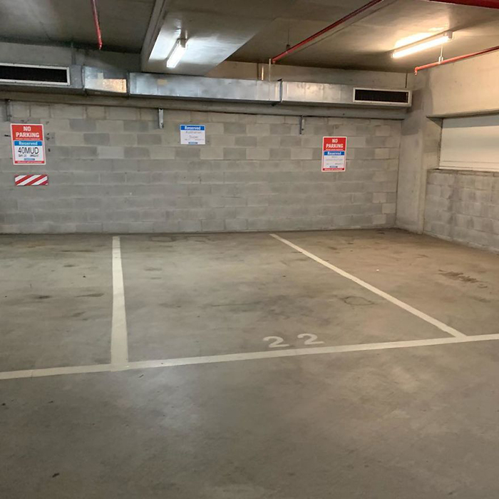 secure parking empty parking lot