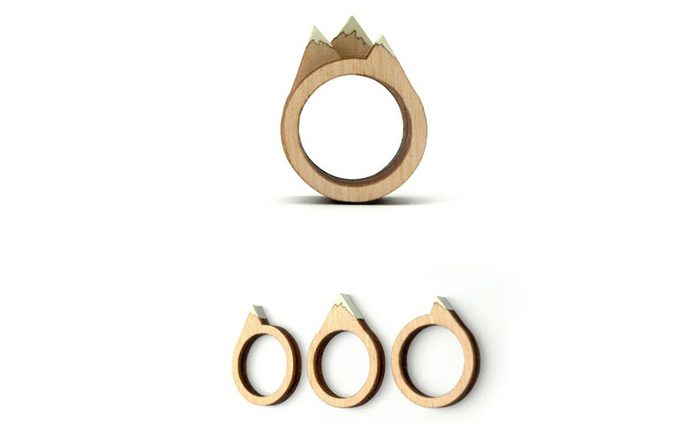 stackable landscape rings mountain set of 3