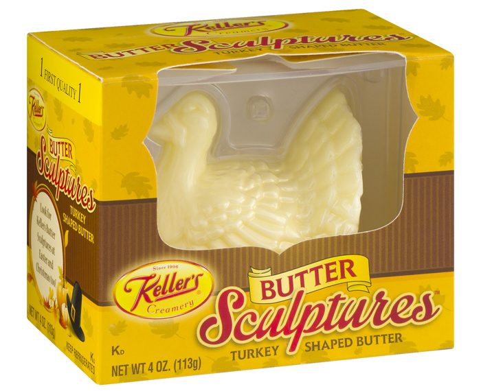 turkey-shaped butter sculpture kellers creamery