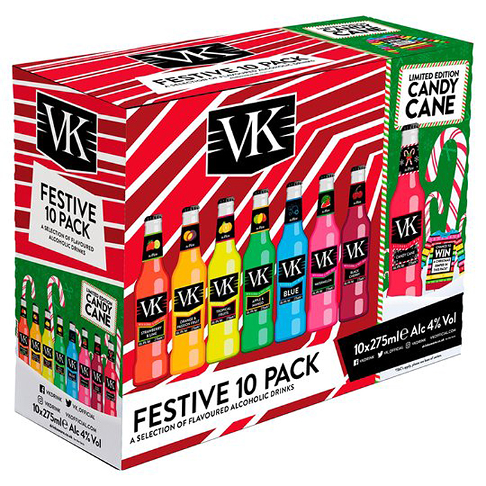 vk candy cane flavor festive 10 pack