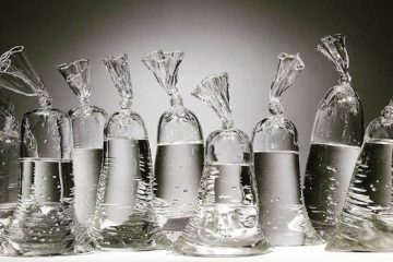 water bag glass sculptures
