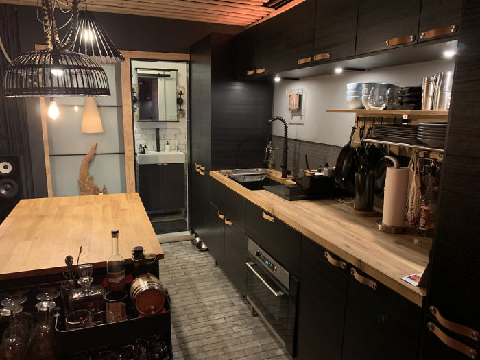 will breaux shipping container home kitchen