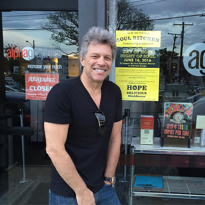 Bon Jovi with Soul Kitchen Promotional Poster at Back