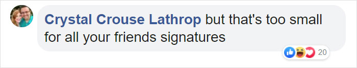 Crystal Crouse Lathrop Facebook Comment