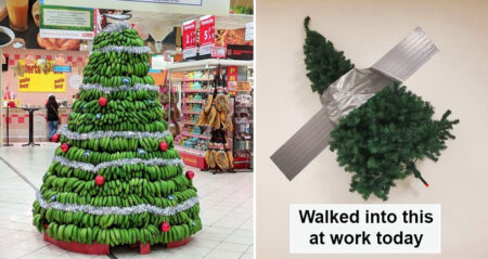 decorating Christmas trees