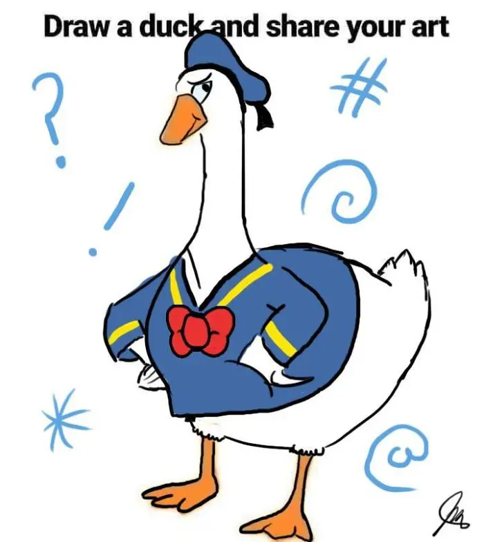 Donald Duck-inspired Illustration