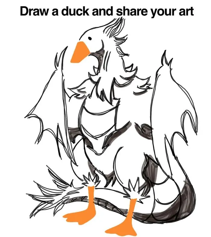 Dragon Duck Drawing