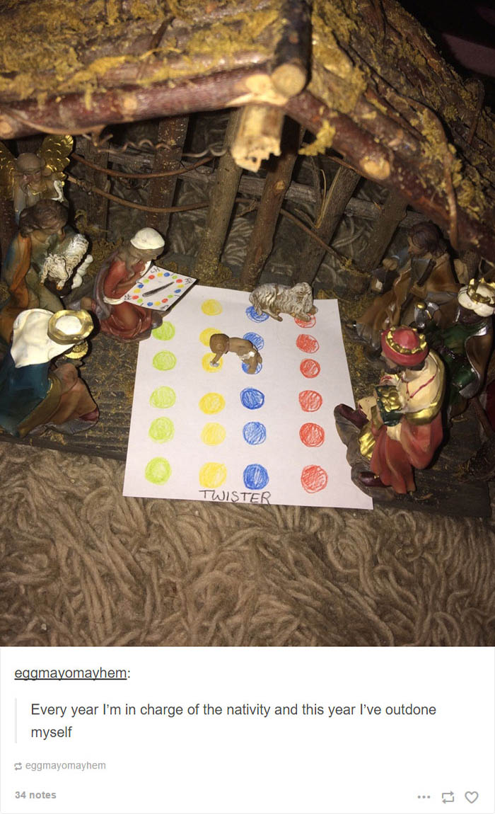 Family Twister At The Nativity