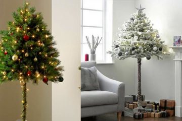 Half Christmas trees