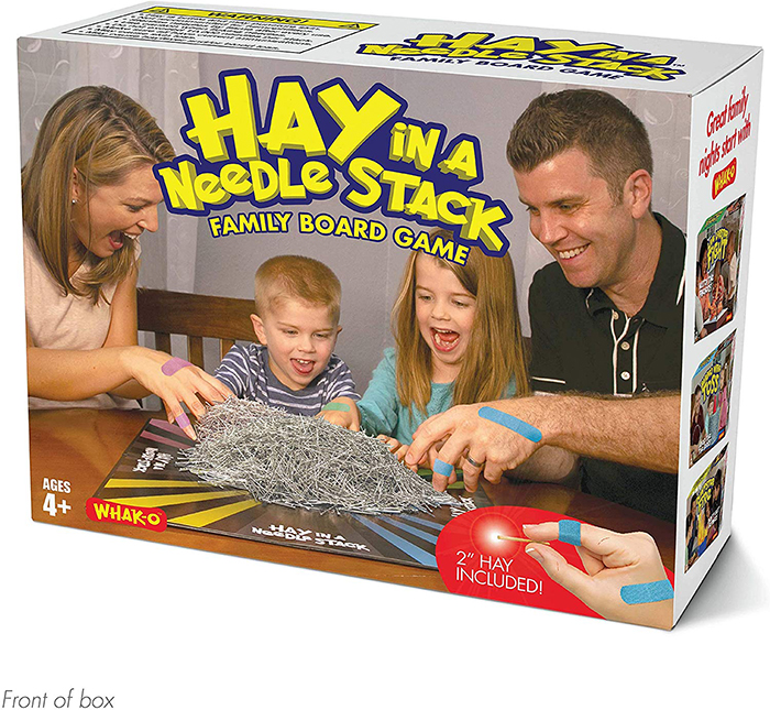 Hay In A Needle Stack Board Game Prank Gift Box Front