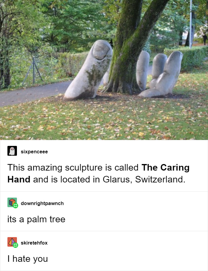 Hilarious Puns Hand Sculpture