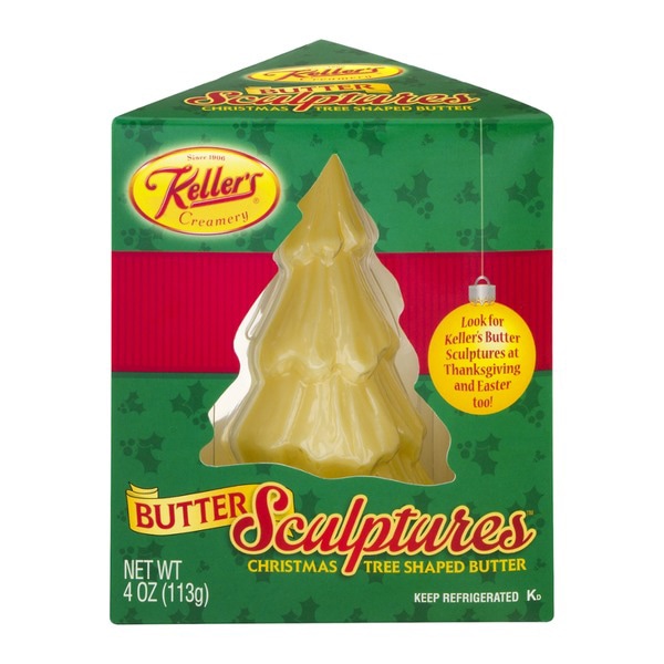 Keller's Creamery Christmas Tree-shaped Butter Sculpture