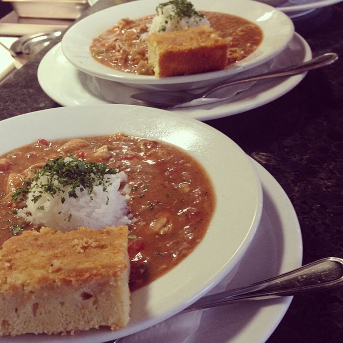 Soul KItchen Creole Chicken with Fresh Baked Corn Bread