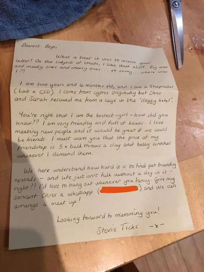 A Group Of Friends Get A Letter In Response To Them Begging The Neighbor To Let Them Play With The Dog
