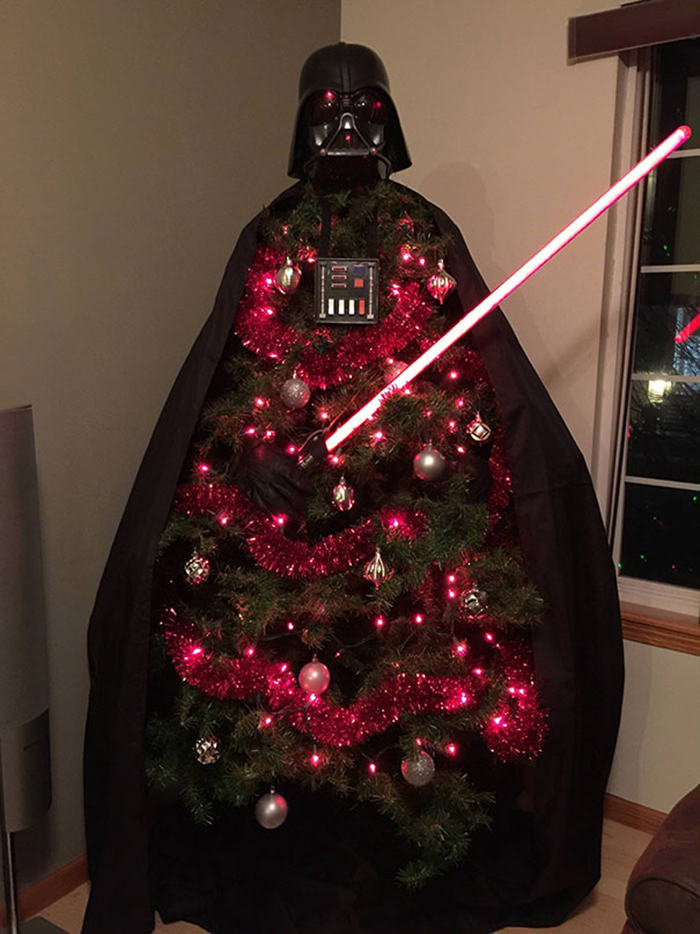 creative christmas tree ideas darth vader