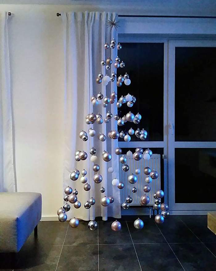 creative christmas tree ideas levitating