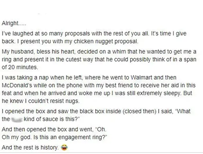 funny engagement story